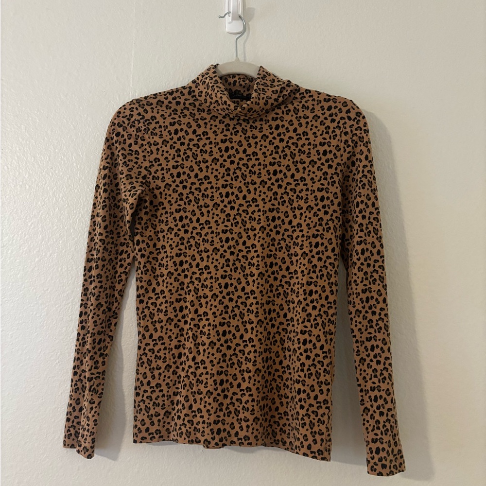 J.Crew Leopard Print Turtleneck